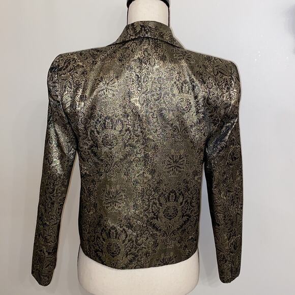 Evan Picone Vintage Metallic Blazer size 4P - Picture 2 of 9